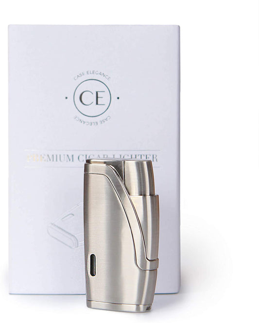 Klaro Accessory Bundle - Cigar Cutter, Torch Lighter and Travel Case by Case Elegance