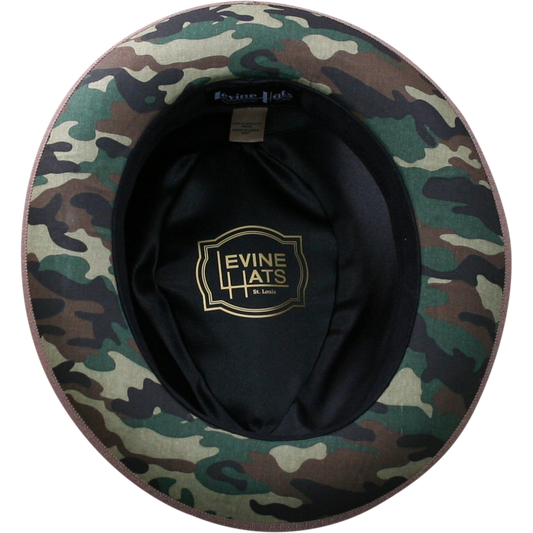 Camo Bottom Classic Brim Wool Fedora