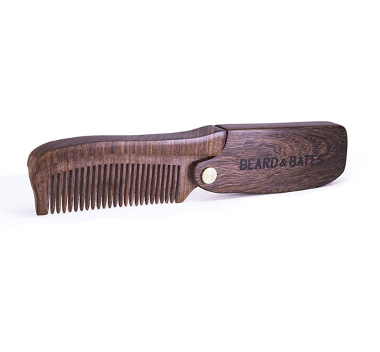 The Sandalwood Switchblade - The Original Wooden Beard Comb