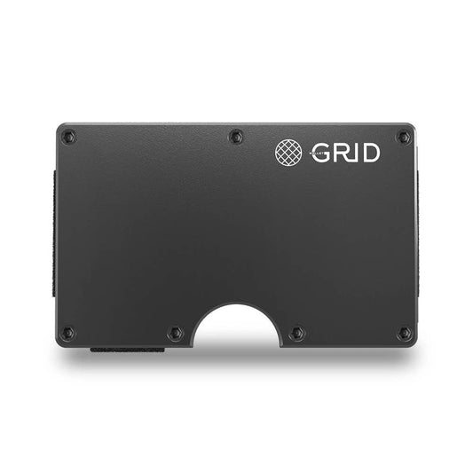 Grid Wallet Gunmetal Aluminum