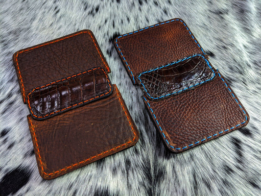 "Big Dan Alligator" Center Leather Wallet