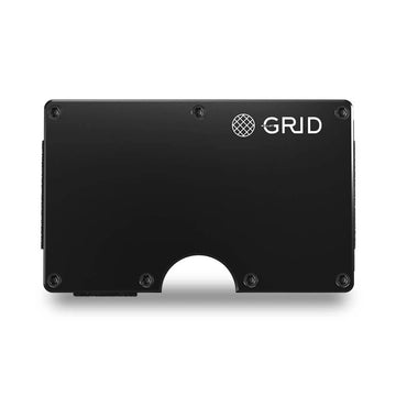Grid Wallet Black Aluminum
