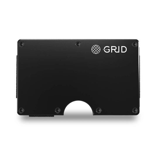 Grid Wallet Black Aluminum