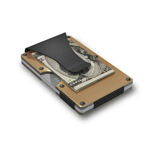 Grid Wallet Gold Aluminum