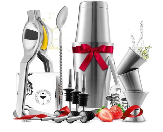 Portable bartender bag with 24 piece stainless steel accessories