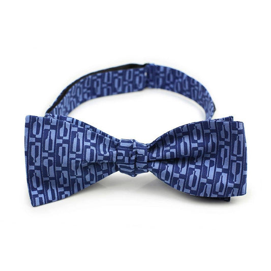 Bourbon Row Bow Tie - Navy + Chambray Blue