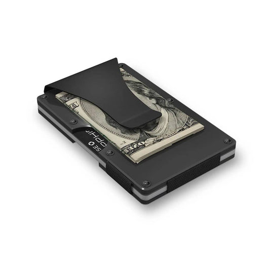 Grid Wallet Gunmetal Aluminum