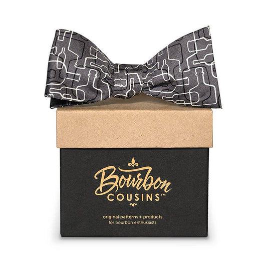 Bourbon Days Bow Tie - Gray + Black + White