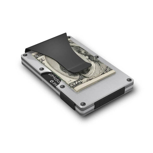 Grid Wallet Silver Aluminum