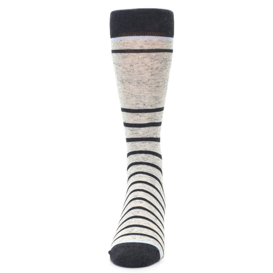 Light Gray Heathered Stripe Men's Dress Socks