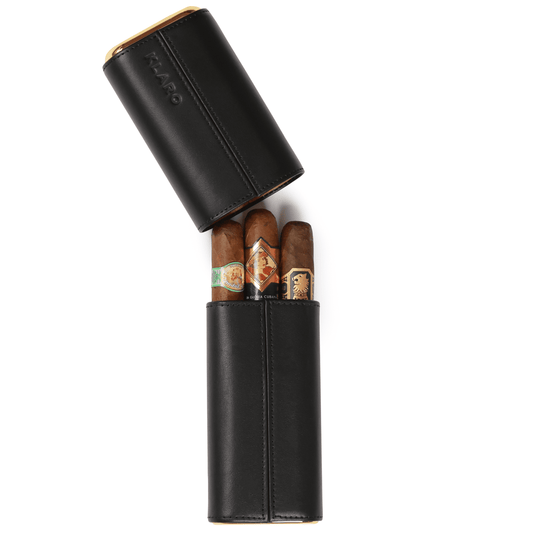 Premium 3 Cigar Travel Case by Case Elegance