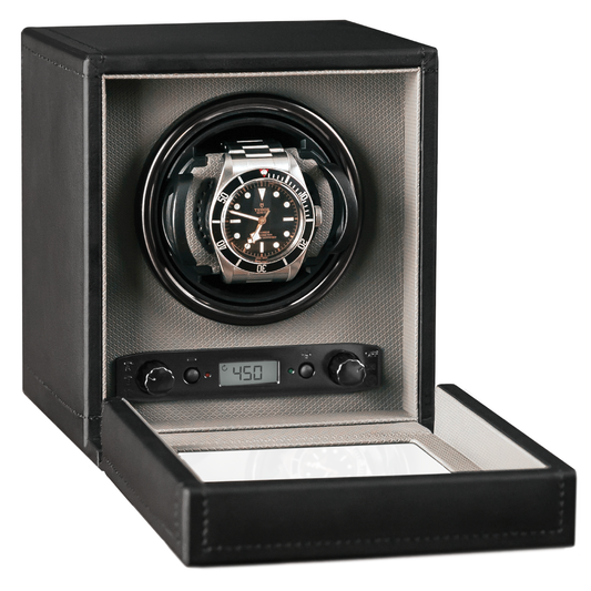 The Benson Single Watch Winder - Black by Case Elegance