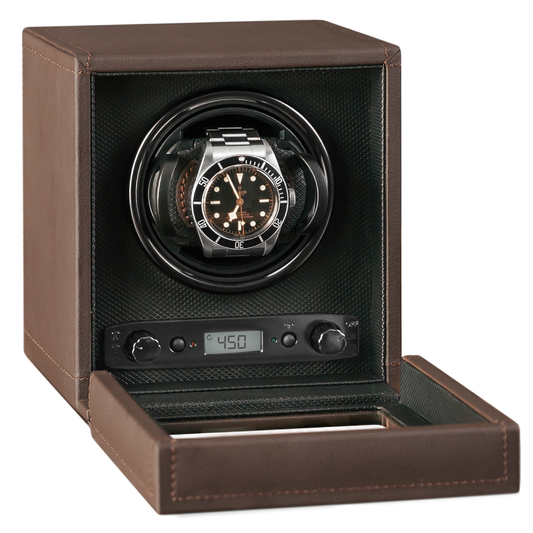 The Benson Single Watch Winder - Brown by Case Elegance