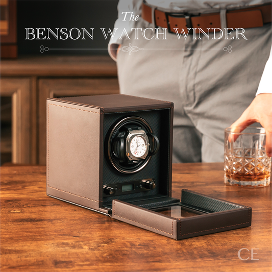 The Benson Single Watch Winder - Brown by Case Elegance