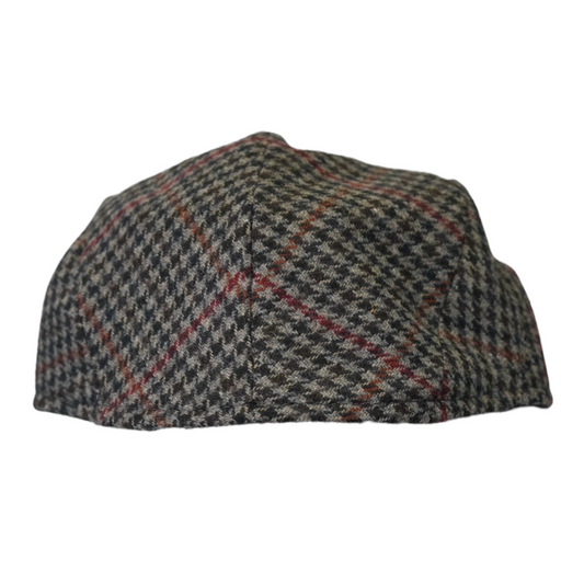 Wool Blend Houndstooth Cap Grey