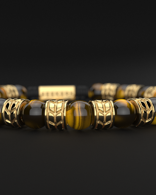 Tiger Eye Bracelet 8mm | Royale by Seekers Men's Jewelry