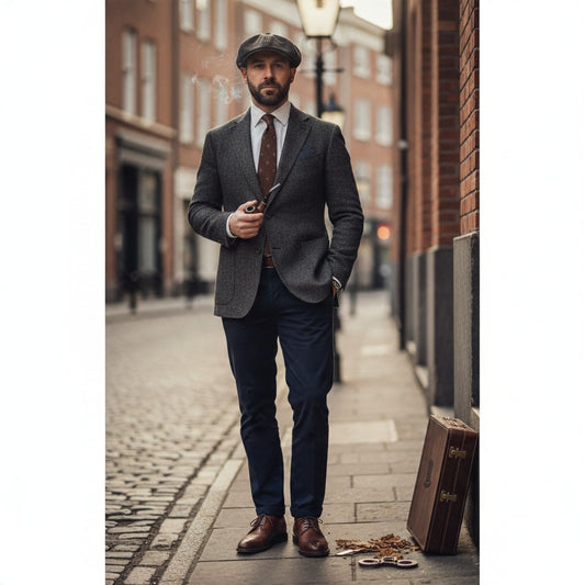 Leather Gadsby Cap - Black