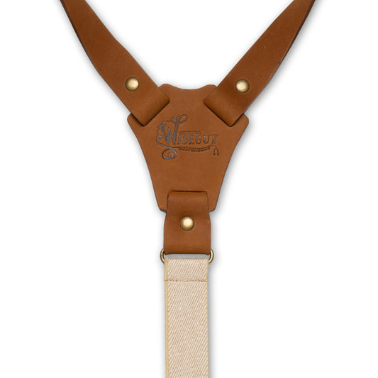 Crazy Horse Flex Camel Brown Skinny Suspenders No. F2112