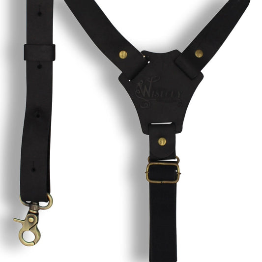 Crazy Horse Flex Black Slim Suspenders No. F2111