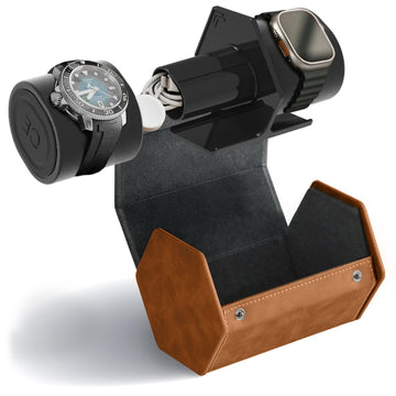 HEX Travel Watch Roll - 2 Slot by Case Elegance