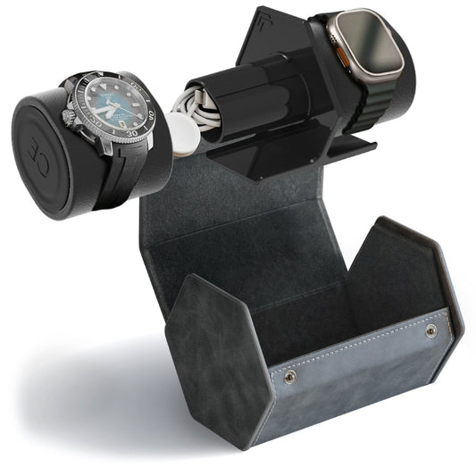 HEX Travel Watch Roll - 2 Slot by Case Elegance