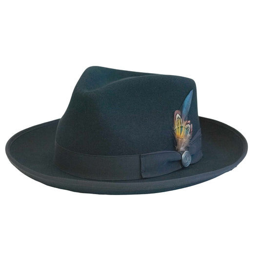 Humphry Fedora in Cashmere Felt - Black