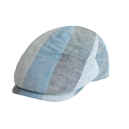 Kildare Linen Ivy Cap - Blue Stripe
