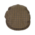 Wool Blend Houndstooth Cap Brown