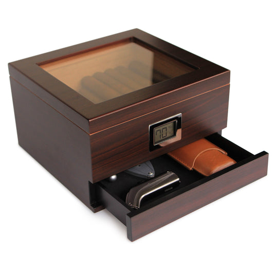 Renzo Glass Top Humidor by Case Elegance