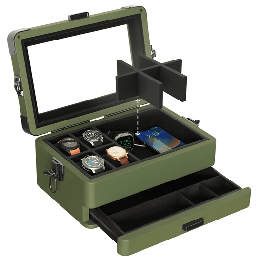 Military Modular Watch Box - 10 Slot by Case Elegance