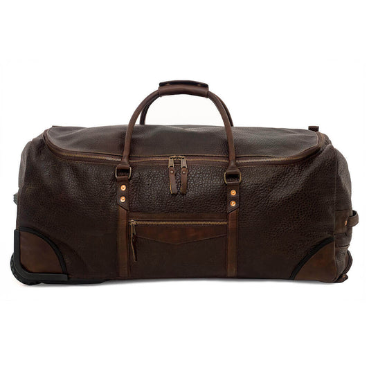 Theodore Leather Large Wheeled Duffle Bag