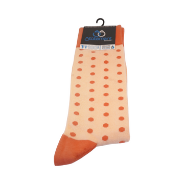 Light Orange Polka Dot Women's Dress Socks