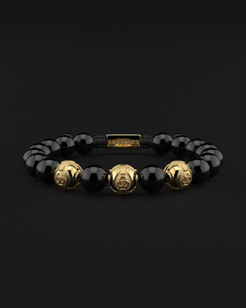 Onyx Bracelet 10mm | Premium by Seekers Men's Jewelry