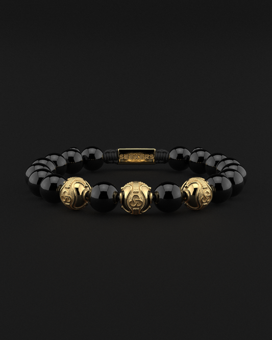 Onyx Bracelet 10mm | Premium by Seekers Men's Jewelry