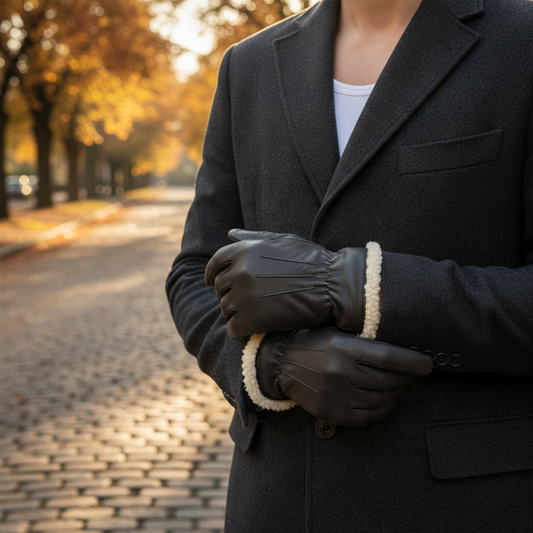 Men's Tundra Lined Deerskin Gloves in Black or Brown