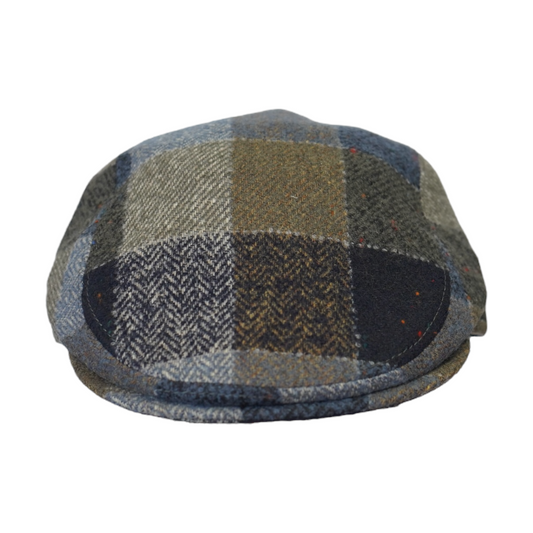 Wool Patchwork Flat Cap