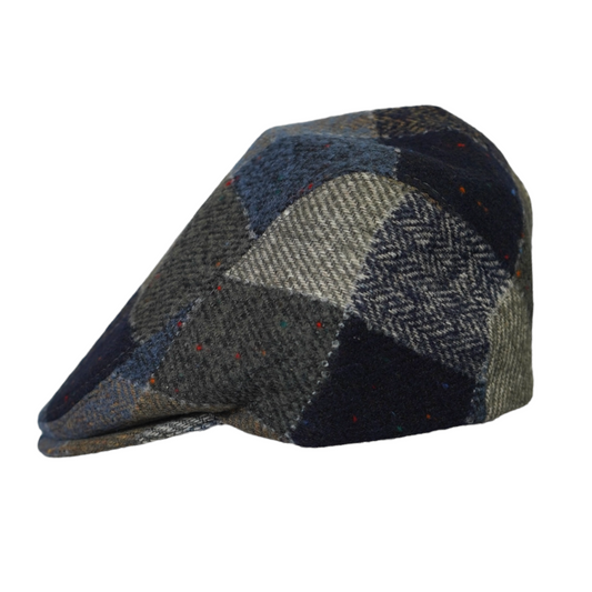 Wool Patchwork Flat Cap