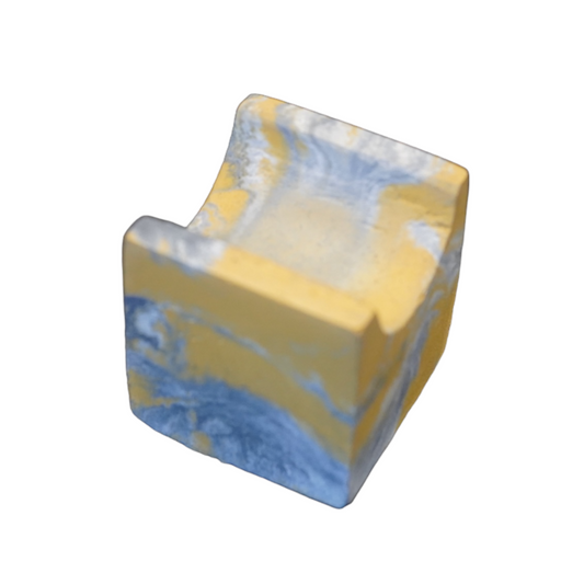 Yellow Marbled Concrete Cigar Rest