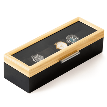 Pine Two-Toned Watch Box - 6 Slot by Case Elegance