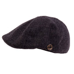 Model C Black Wool Flat Cap