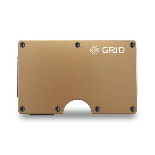 Grid Wallet Gold Aluminum