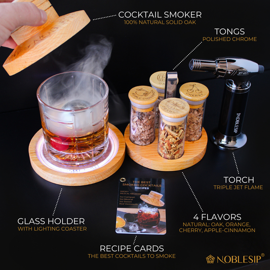 Cocktail Smoker Kit with Stand "Smoky Pro" Whiskey Bar Gift