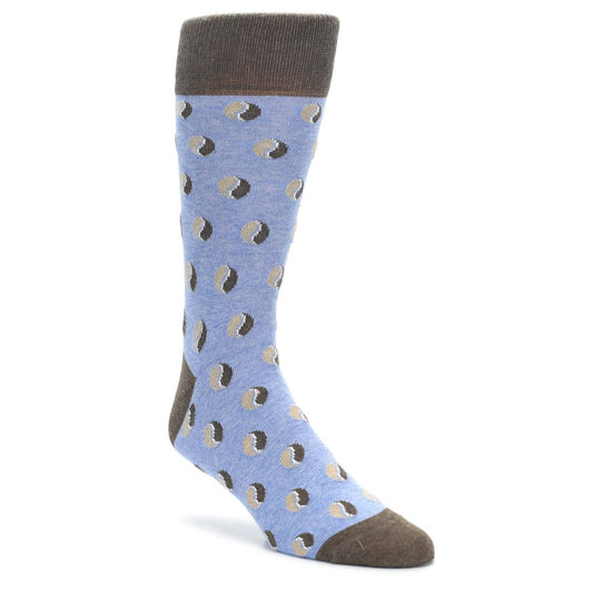 Light Blue Coffee Socks - Men's Novelty Dress Socks