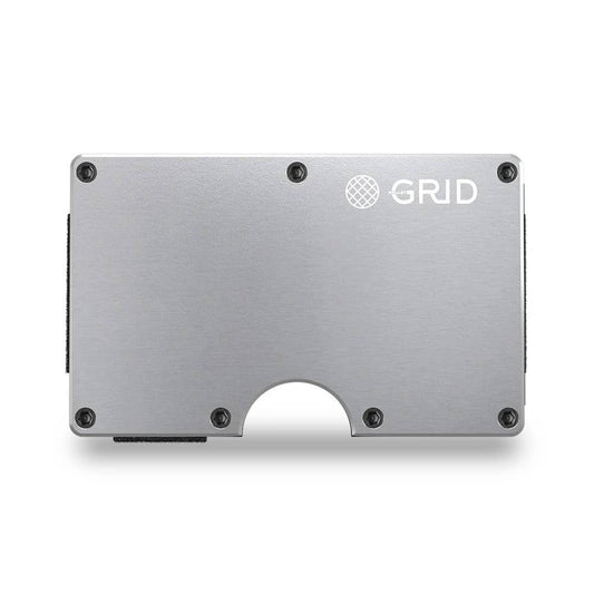 Grid Wallet Silver Aluminum