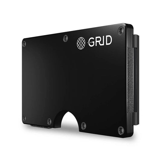 Grid Wallet Black Aluminum