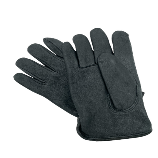 Men's Full Grain Deerskin Gloves Black