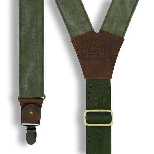 Mad Dog Army Green Wide Suspenders No. C6101