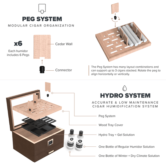 Belmont Glass Top Humidor by Case Elegance