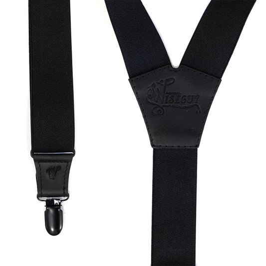 Essential Series All Black Wide Suspenders No. E5010