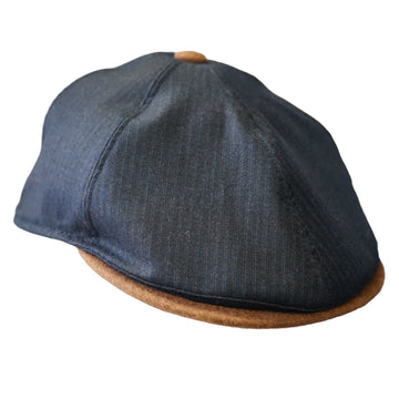 Superfine 100% Wool Flat Cap Blue